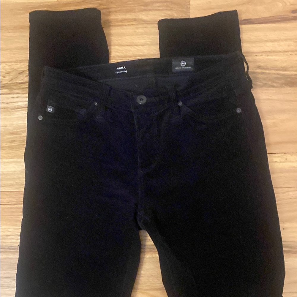 AG Adriano Goldshmied Black Corduroys /velvet Pants